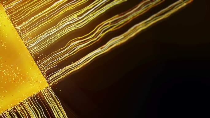 抽象技术背景粒子光线金色粒子唯美