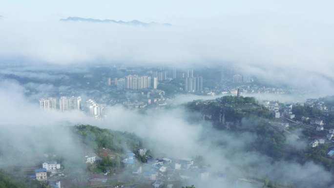 恩施城区五峰山连珠塔