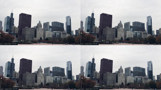 城市楼群芝加哥市中心高楼