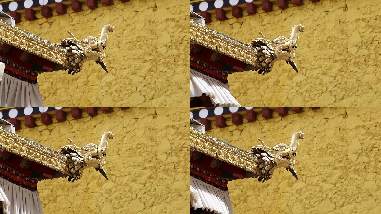 松赞林寺细节之飞檐