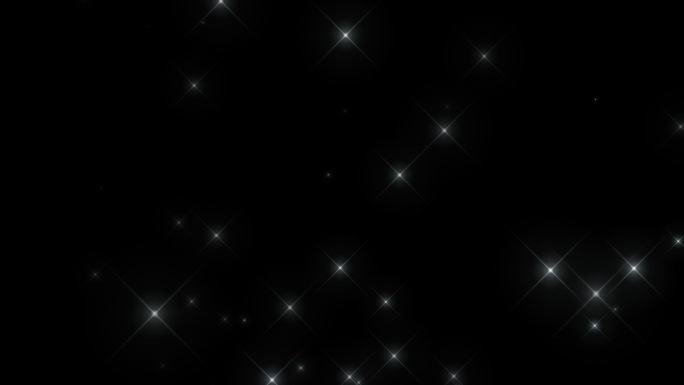 唯美白色星光星空粒子星星发光闪烁带通道