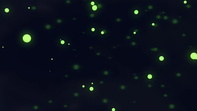 霓虹色粒子流动绿色光点圆点下落循环背景