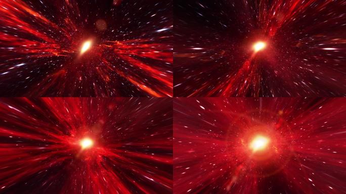 辉光红色超空间隧道穿越时空漩涡环背景