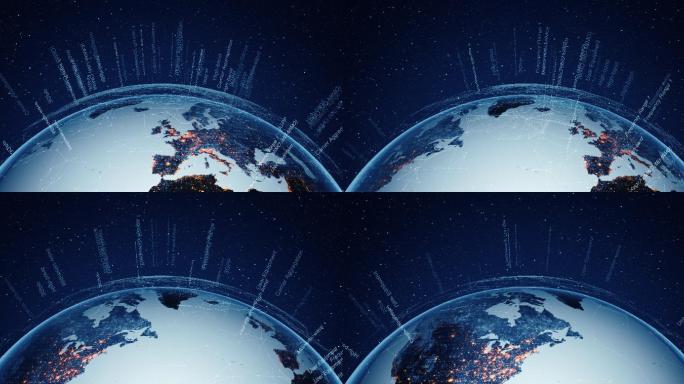 地球连接点的数字动画