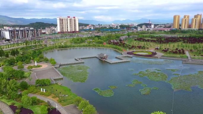 贺州市爱莲湖航拍