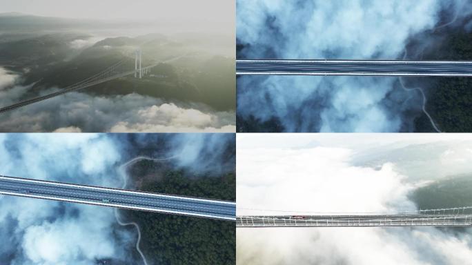 航拍超级工程龙江大桥