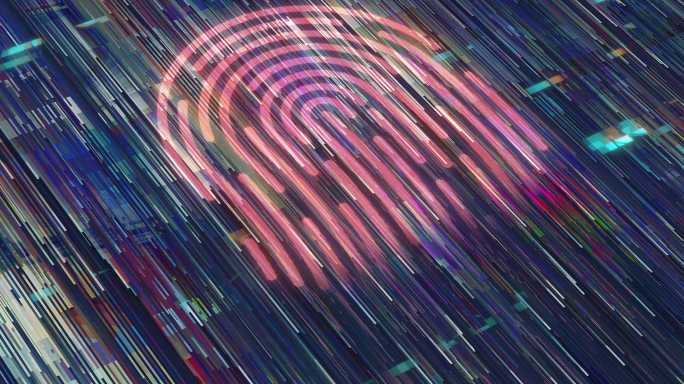 指纹扫描指纹扫描动画特效高科技感生活信息