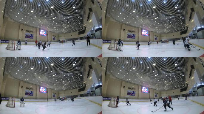 室内真冰滑冰场冰球训练