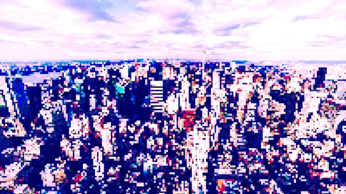 曼哈顿天际线像素动画