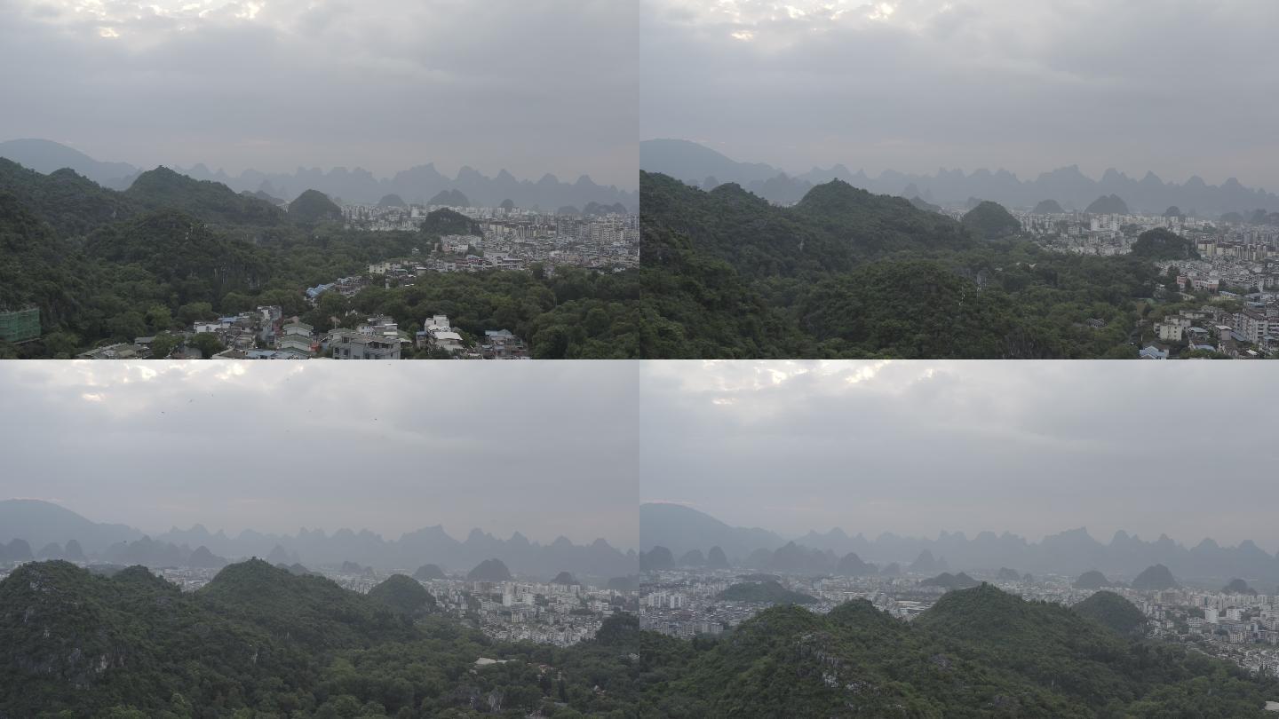 4K-Log-航拍广西桂林七星公园景区