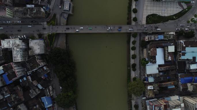 雨后怀集县新老城区航拍山水城市文明城市