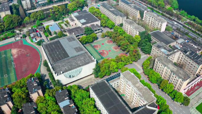 长江大学东校区，石油学院航拍素材