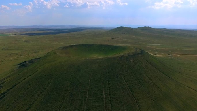 乌兰哈达火山群地址公园无人机航拍