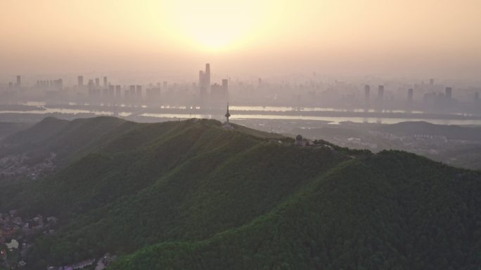 长沙岳麓山日出