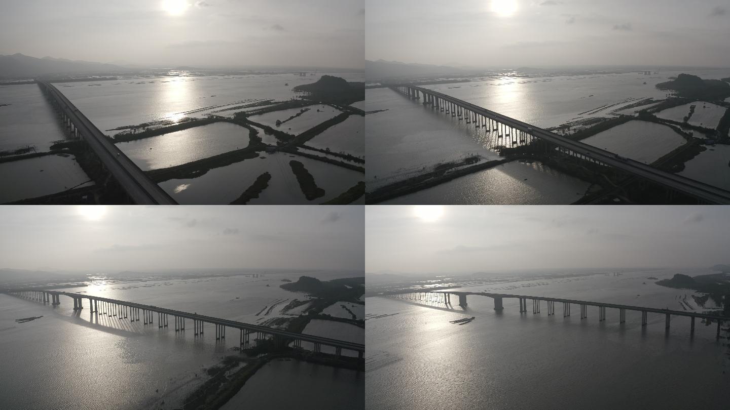 4k航拍江门镇海湾大桥