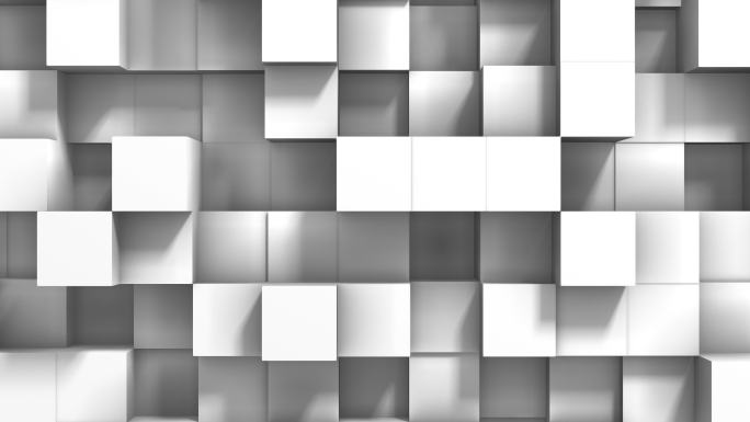 三维方块动画矩形矩阵阵列立体图形图案