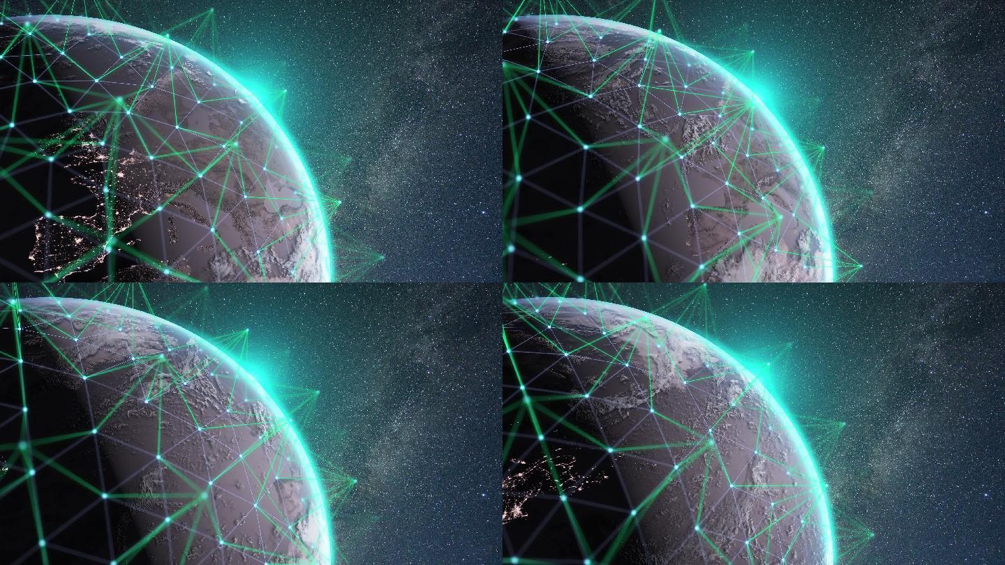 3D绘制地球技术网络数据连接网络未来地球