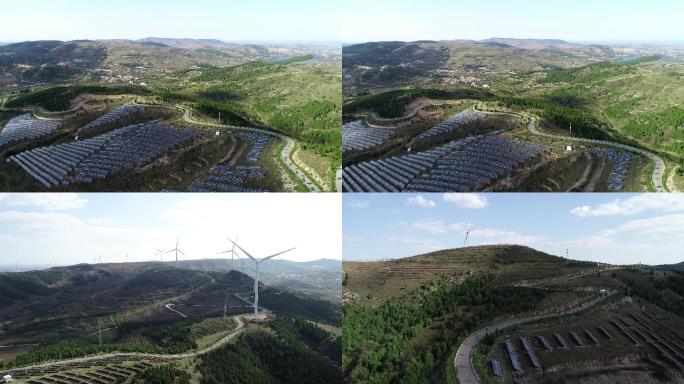安丘小麦屿景观新能源航拍