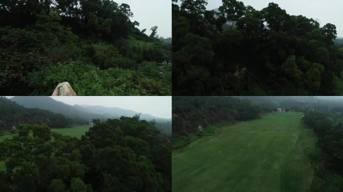 罗三妹山中山生态恢复中山城市风光实景航拍