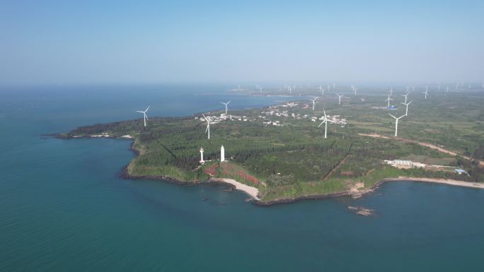 海南省龙门激浪风车海岸线