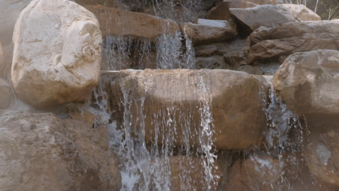 山水小瀑布水流升格