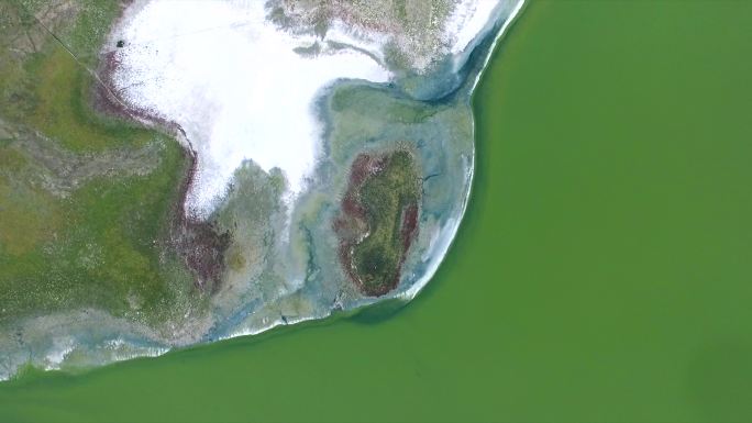 无人机航拍乌兰哈达火山群地址公园的湖泊