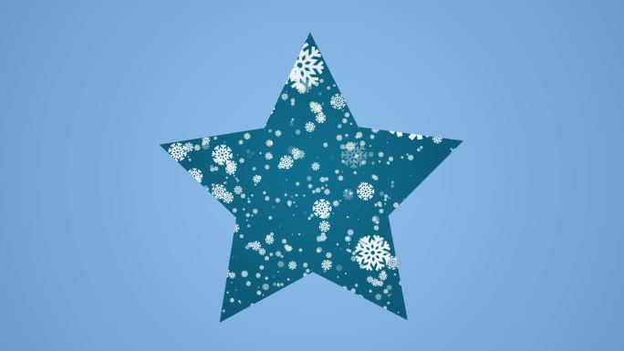 4K雪花之星-圣诞动画