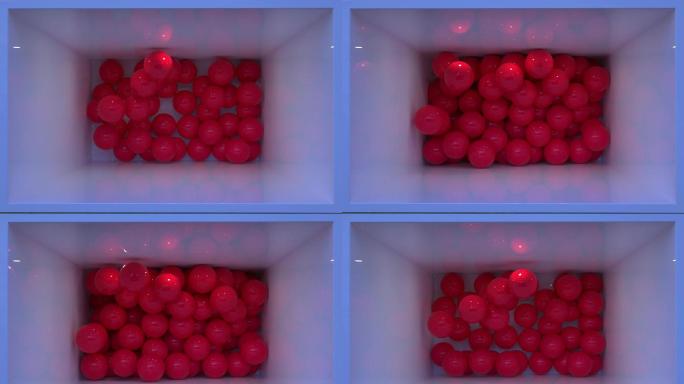红色小球裸眼3D屏平面素材