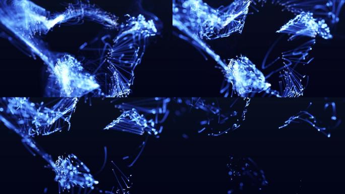 抽象粒子螺旋动画特效视频
