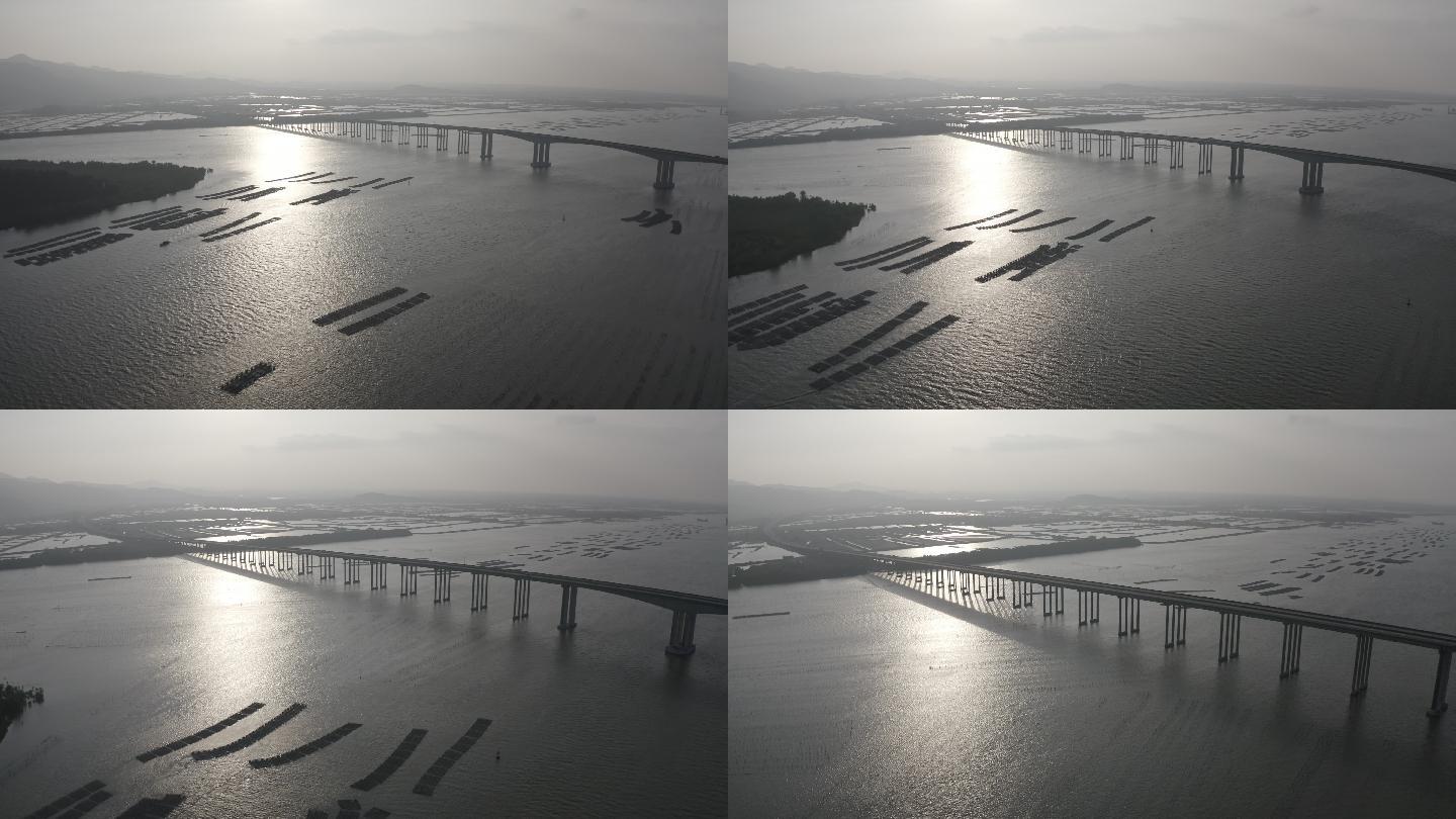 4k航拍江门镇海湾大桥