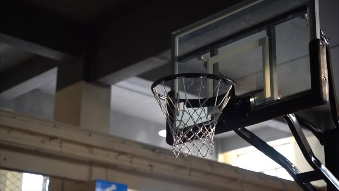 篮球投篮入网射篮空镜头-4K