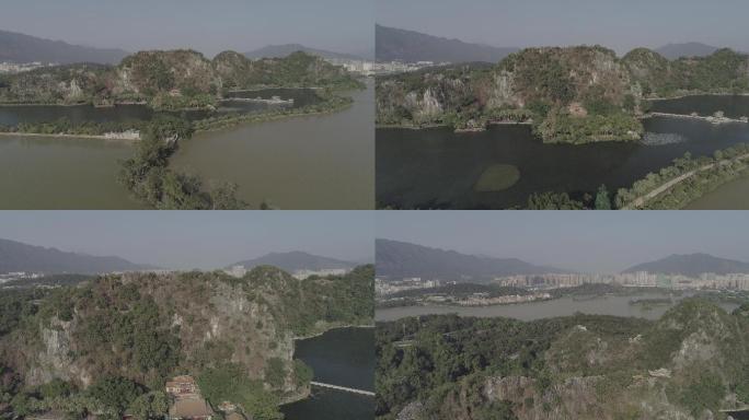 国家森林城市湿地公园七星岩肇庆航拍鼎湖山