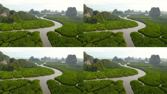 泰国南部攀牙湾泰国自然风光空镜头空境广告