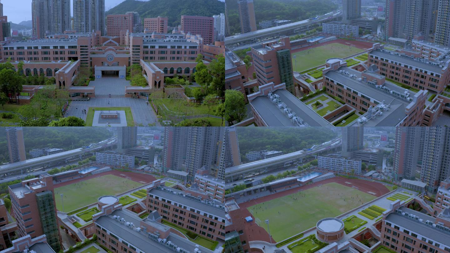 全新的深圳中学高中部 航拍高清4K视频