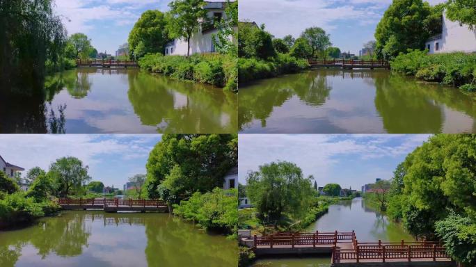 河流 水 小城 航拍 小河