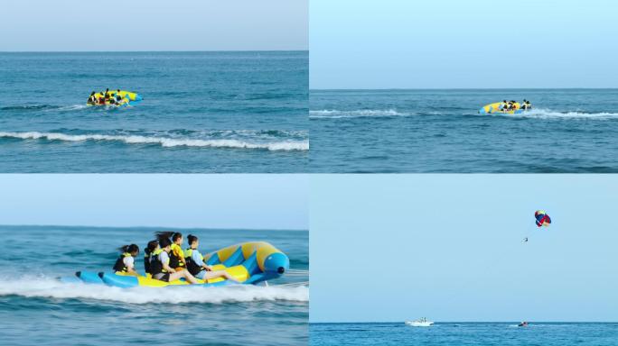 海上娱乐活动 海边沙滩度假旅游休闲