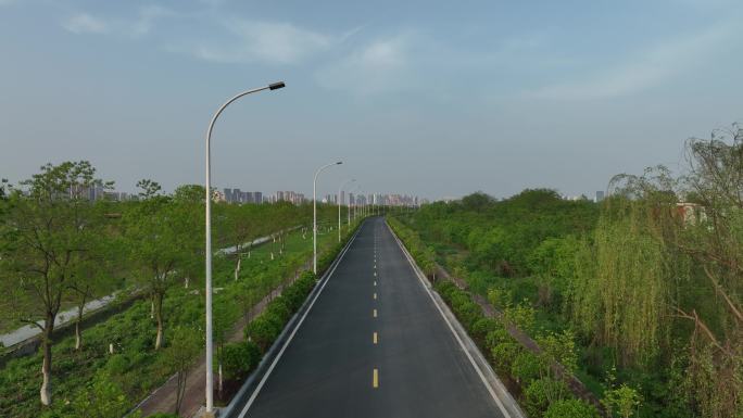 航拍襄阳鱼梁洲绿洲绿岛生态环境城市风光