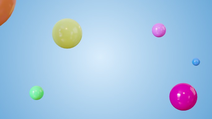 三维球体在空中移动