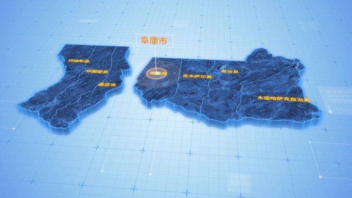 昌吉回族自治州阜康市三维科技地图