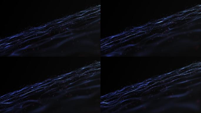 蓝色背景暗黑波浪暗色调抽象视频