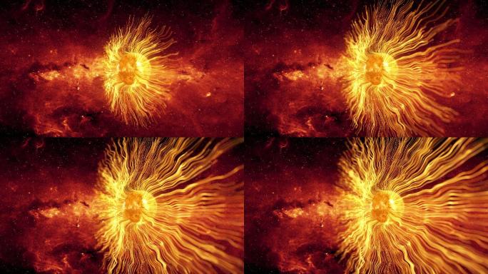 太阳超新星能量射线动画