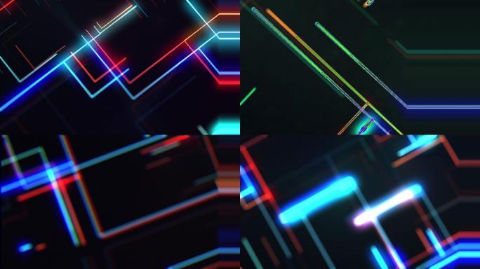 抽象光纤电缆概念艺术VJ光效动感特效