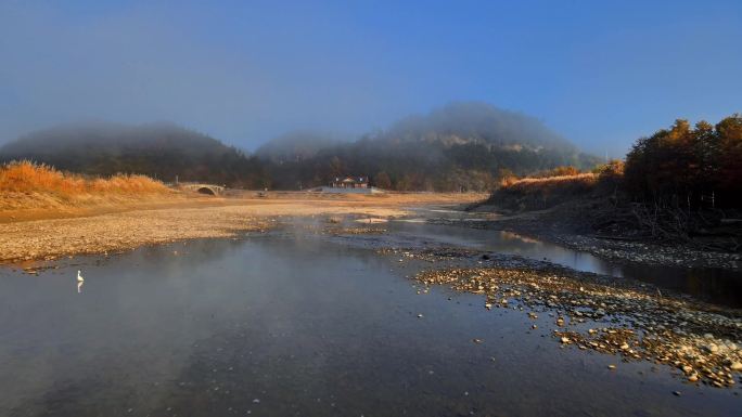 安徽宁国落羽杉湿地公园河谷