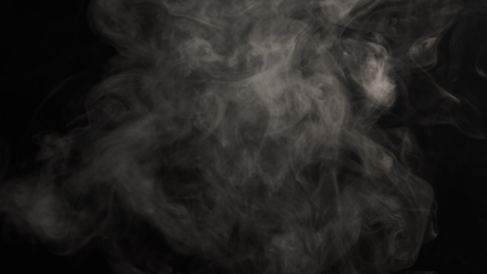 灰色烟雾动画合成素材着火烟气做饭