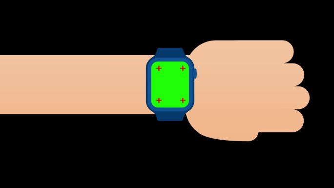 绿色屏幕手表动漫带通道