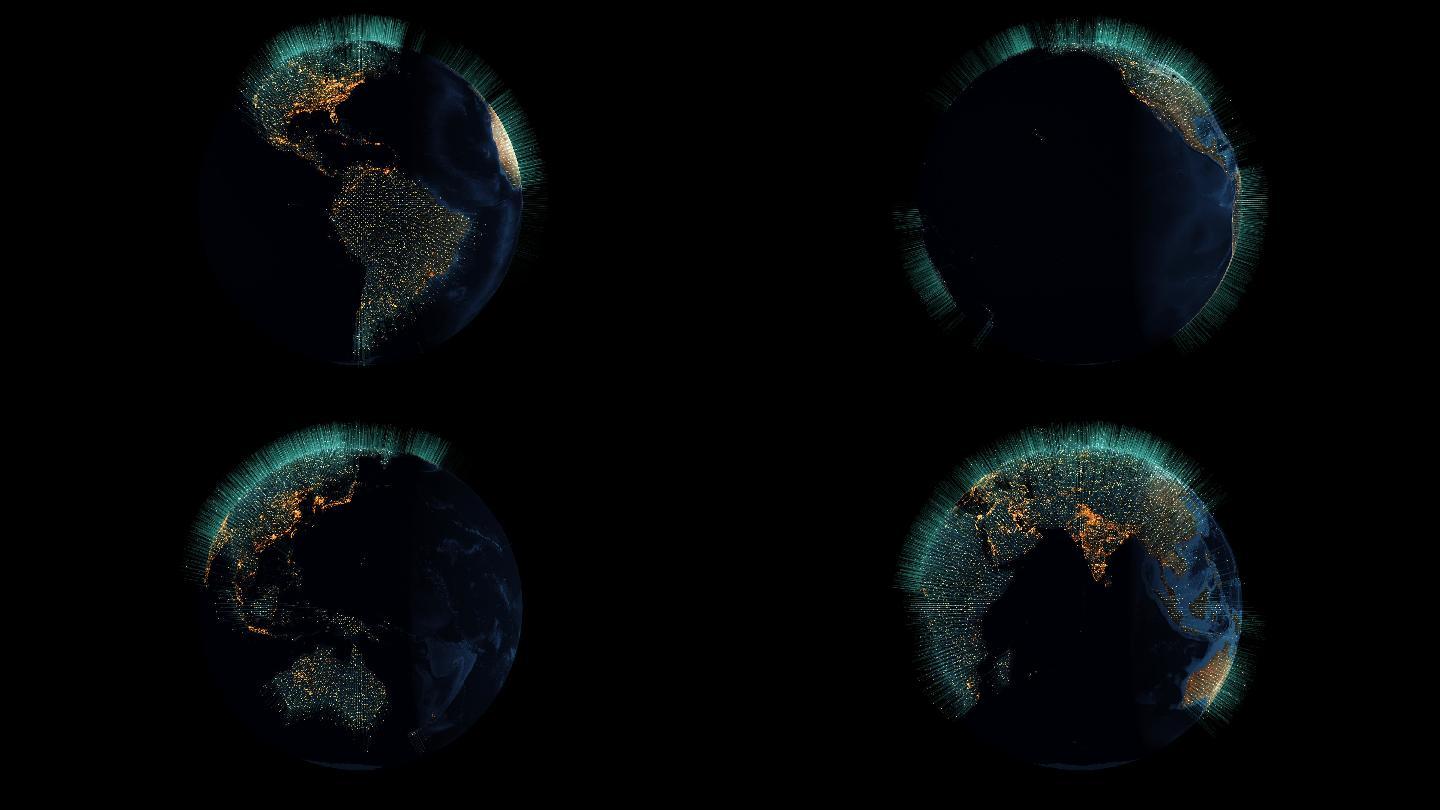 后期地球动画全球商业全球通信运动图形