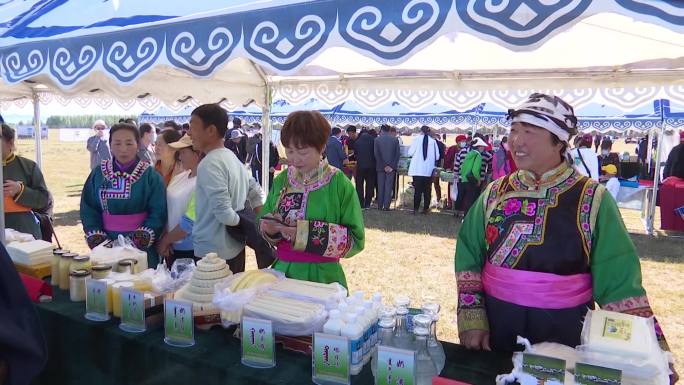 草原那达慕蒙古农畜产品展示工艺品奶制品