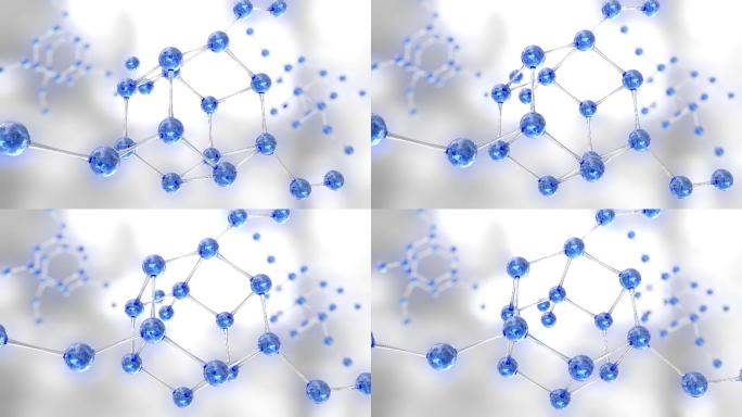 三维分子结构动画特效视频