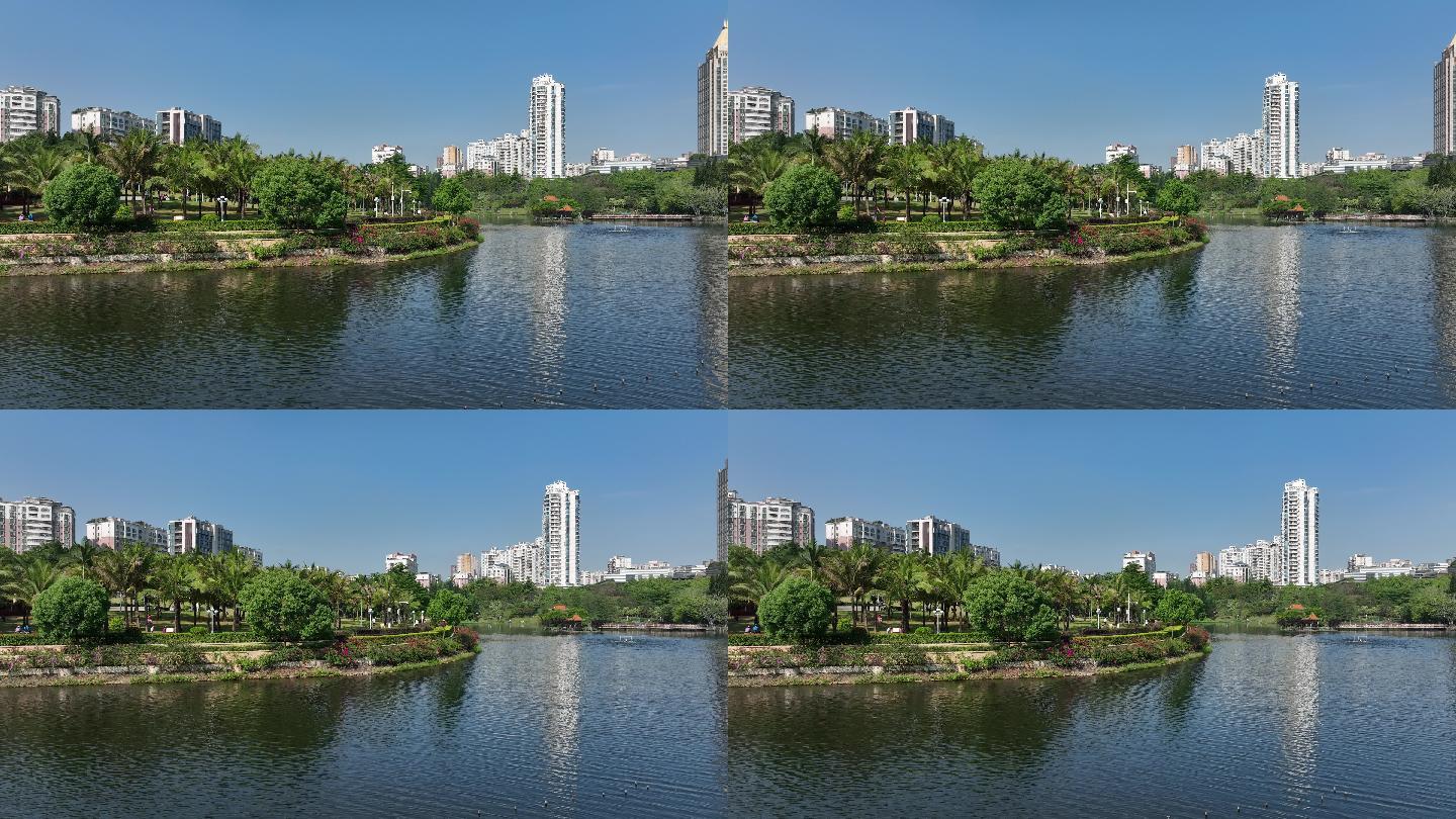 4K正版-航拍深圳龙岗龙城公园湖景