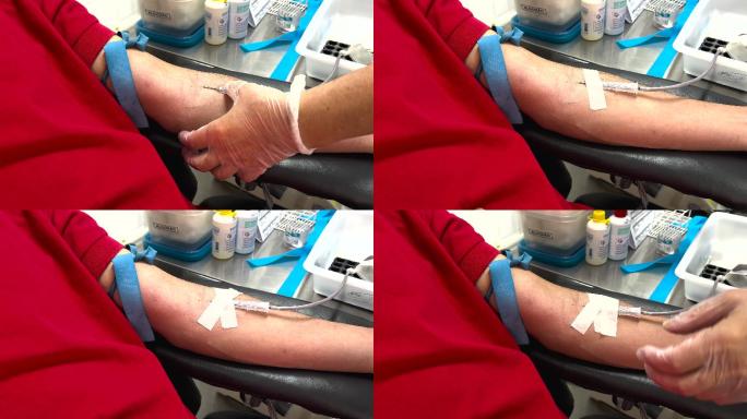 献血献血特写献血扎针献血站